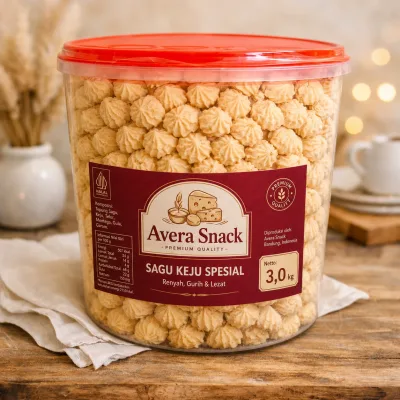 Sagu Keju Toples 3 Kg - Elfath Makaroni Keju