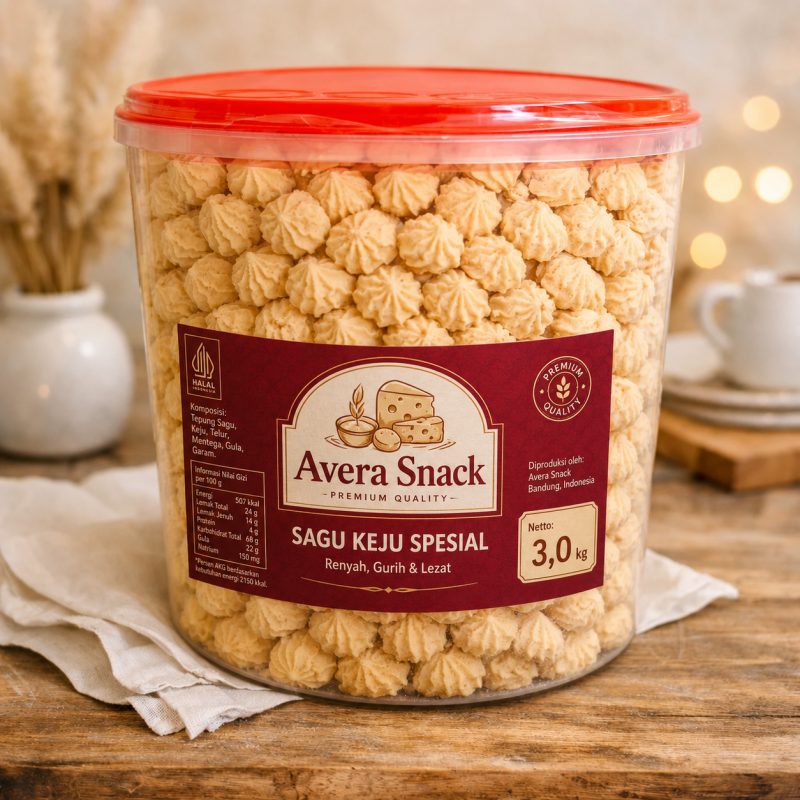 Sagu Keju Toples 3 Kg - Sagu Keju Elfath Makaroni Keju