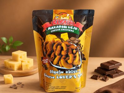 Elfath Makej Coklat Kecil 50 gram - Elfath Makaroni Keju
