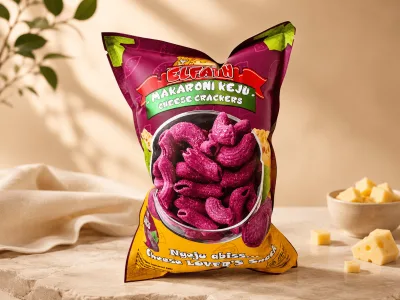 Elfath Makej Ubi ungu 185 gram - Elfath Makaroni Keju