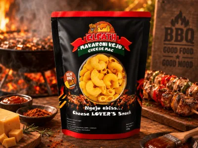 Elfath Makej Barbeque Kecil 50 gram - Elfath Makaroni Keju